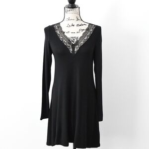 Express Black Cotton Blend Dress